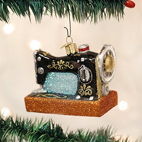 Old World Christmas Sewing Machine Glass Ornament - Sewing Machine Edition