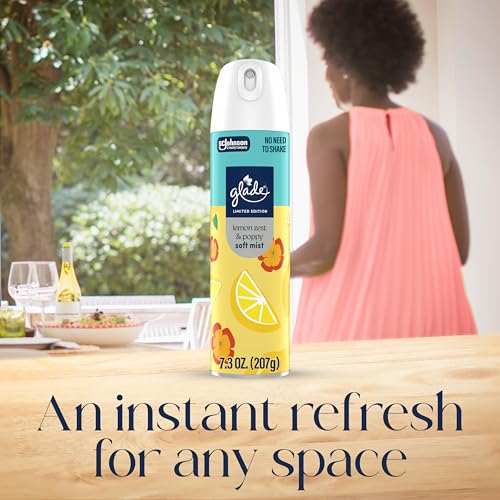 Lemon Zest & Poppy Air Freshener Room Spray, 8oz, 6-Pack