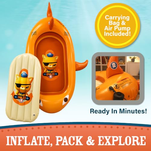 Kids Inflatable Travel Bed with Bumpers and Pump - Portable Toddler Mattress