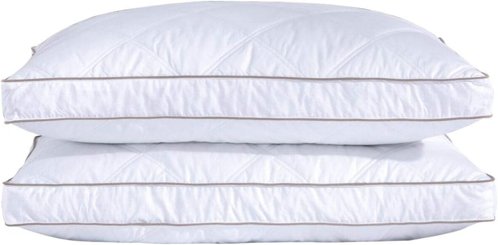 Puredown® Goose Feather & Down Sleeping Pillows - Gusseted Hotel Collection, Standard/Queen, Set of 2
