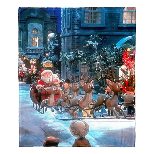Northwest The Year Without a Santa Claus Silk Touch Throw Blanket 50" x 60" Down Santa Claus Lane