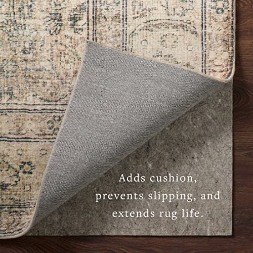 Non-Slip Rug Pad 8x10 - 1/8" Thick Reversible Cushion for Hardwood & Carpet