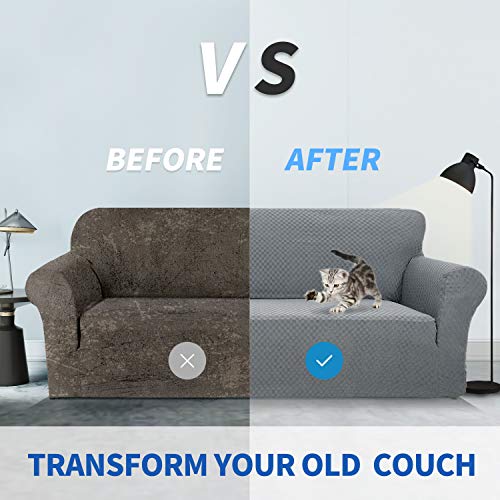 High Stretch Jacquard Couch Cover for 3 Cushion Sofa - Furniture Protector