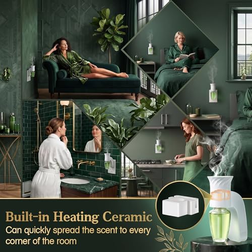 2-Pack Adjustable Wall Fragrance Plug-in Diffuser, Rotating White Plug