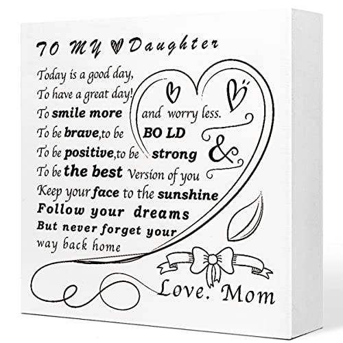 Follow Your Dreams Wooden Plaque Sign - Daughter Gift from Mom, Home Office Decor
