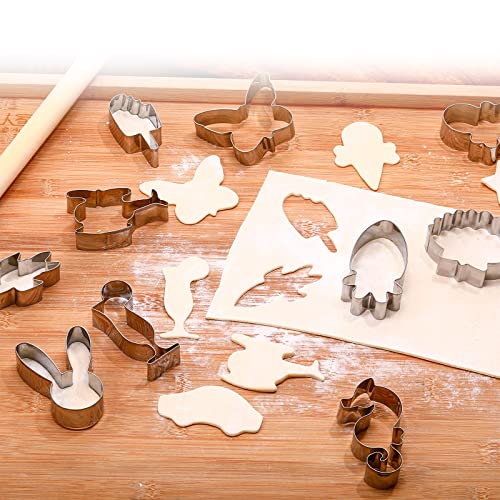 Yinder 108-Piece Stainless Steel Cookie Cutter Set - Assorted Shapes for Baking & Crafts