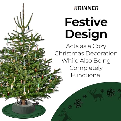 24-Inch Waterproof Christmas Tree Mat - Absorbent Floor Protection Pad