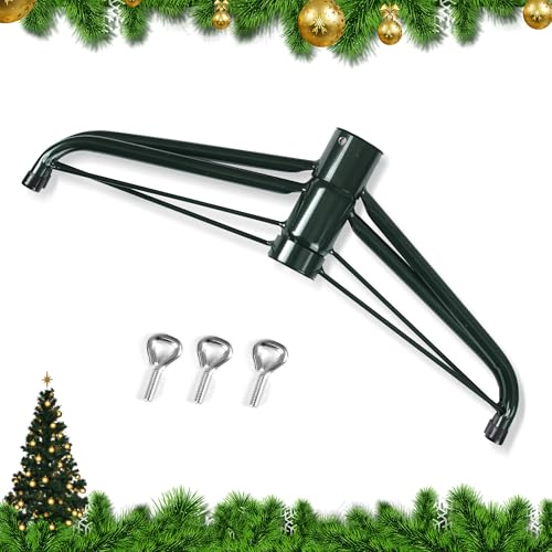 Folding Christmas Tree Stand 16.3 Inch Metal Base for 4-6 Feet Artificial Trees Dark Green Variation of This Listing
