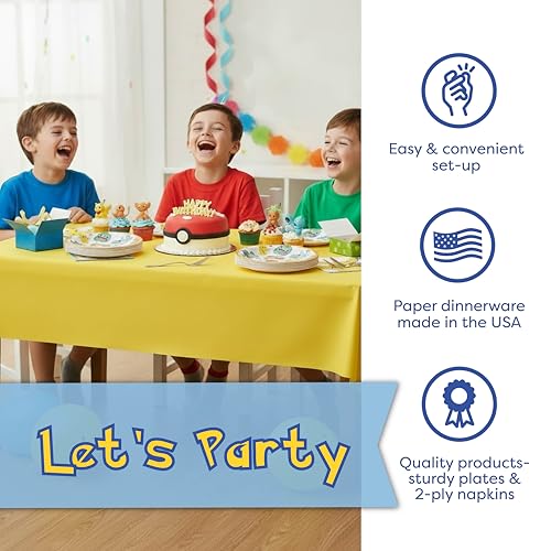 Pokemon Birthday Party Decorations Kit with Banner & Tablecloth