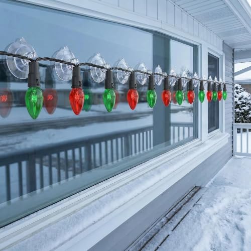 50 Pack Christmas Light Suction Cups - 1.2''/30mm Holiday Hooks for Hanging String Lights