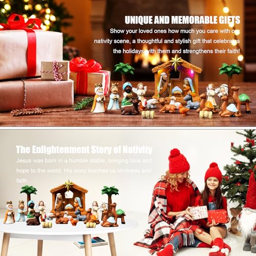 Nativity Advent Calendar 2026 - 25-Piece Resin Set for Kids & Adults