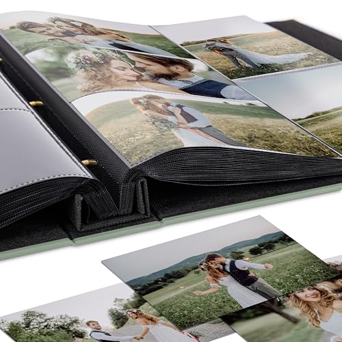 Large Linen Photo Album for 500 4x6 Photos - Hardcover Memory Keepsake Book