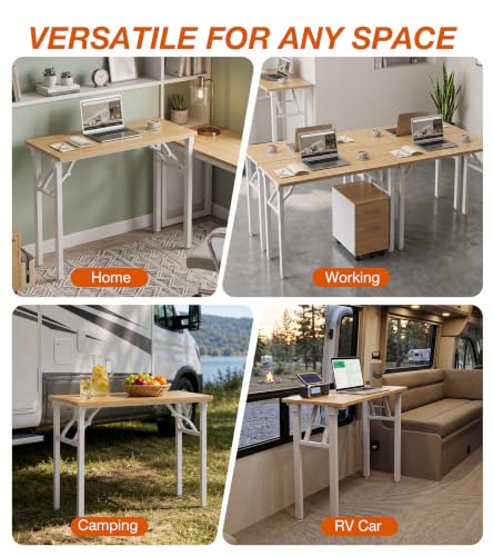 36-inch Foldable Desk, No Assembly Compact Computer Table for Small Spaces