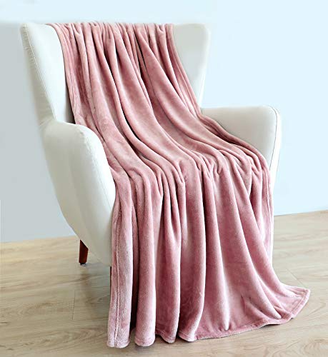 TASTHROW Large Flannel Fleece Throw Blanket, 50x70 Inch - Soft 350GSM Cozy Plush