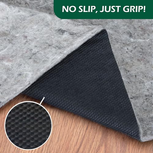 Non-Slip Rug Pad for Runners, 2x8 Felt Cushion with Rubber Backing