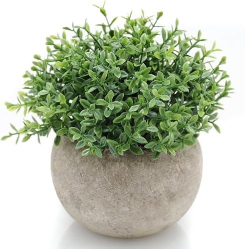 Artificial Boxwood Topiary Potted Plant for Home and Office Decor