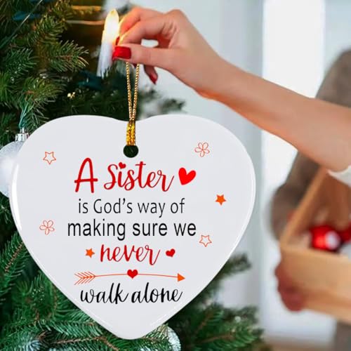 Sister Christmas Ornament 2026 - Sister Ornaments for Christmas Tree - JUNQIU US