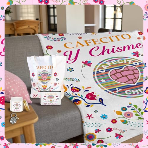 Cafecito Y Chisme Gift Set for Women – Colorful 8-Piece Gift Basket by Jiytivity
