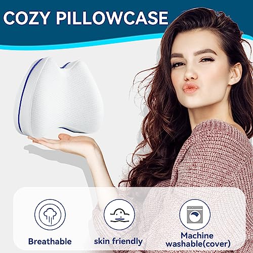 Memory Foam Knee Pillow for Side Sleepers - Pain Relief and Comfort