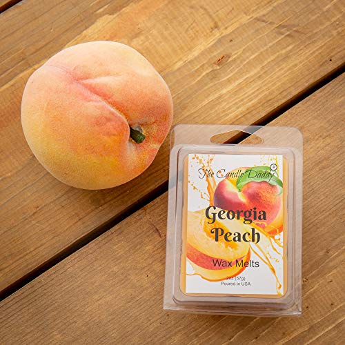 Georgia Peach Scented Wax Melts - 2 Ounce Pack with 6 Strongly Scented Cubes