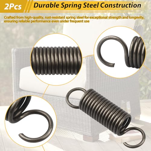 2-Pack 2-7/8 Inch Recliner Mechanism Tension Spring Replacement Parts
