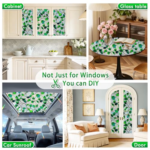 Rainbow Stained Glass Window Privacy Film | UV & Heat Blocking