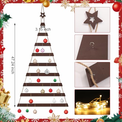 Vercraft Cat-Proof Wall Christmas Tree with Lights - Wall-Mounted Holiday Decor