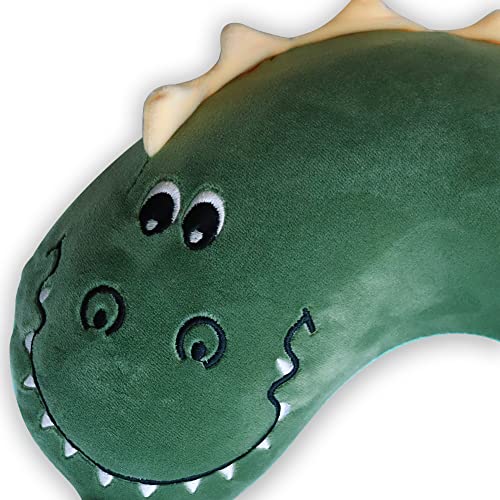 Memory Foam Travel Neck Pillow with Cute Sleep Mask for Kids