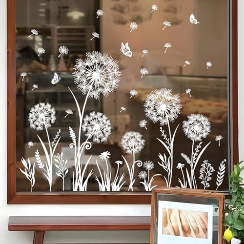 Double-Sided Dandelion Flower Window Clings - Spring Decor