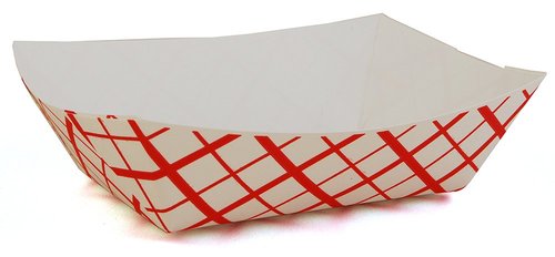 SNL 5lb Paper Food Trays, Durable, Made in USA. Holds Nachos, Fries, Hot Corn Dogs, Ice Cream and More. - 5 Pound Capacity, 50 Pack