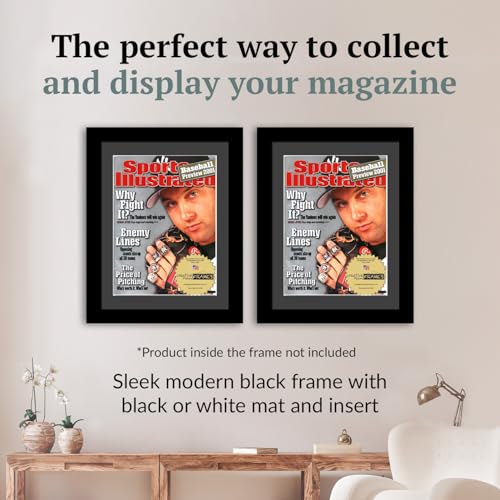 11x14 Magazine Display Frame with Black Mat for 8.5x11.25 Media