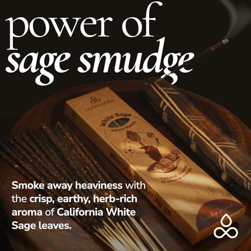 Organic California White Sage Incense Sticks - 9 Inch Smudge Sticks (24 Pack)