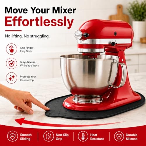 Silicone Mixer Slider Mat for 5-8 Qt Bowl-Lift Stand Mixers