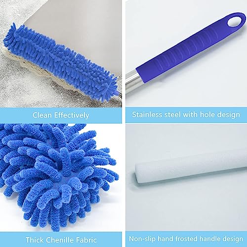 Cobweb Duster with 15-100 Inch Extension Pole & 3 Washable Heads