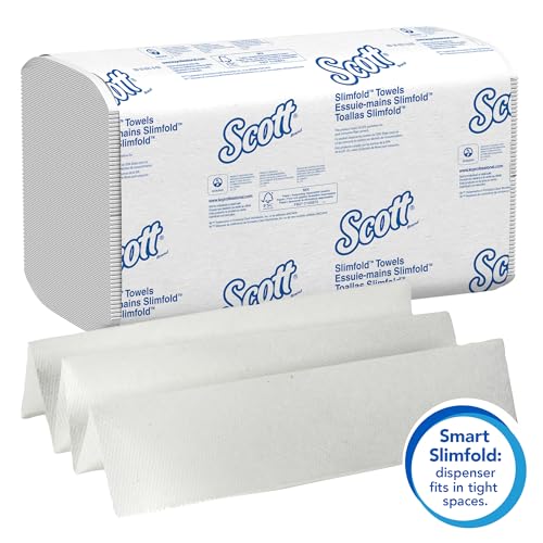 Slimfold Paper Towels, Bulk Case of 24 Packs (2,160 Sheets) - White