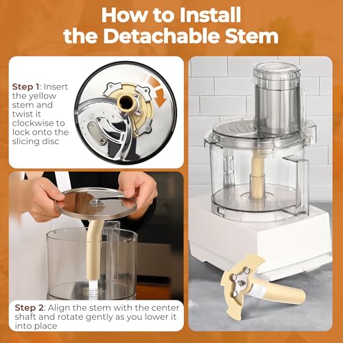 Detachable Stem Replacement for 11-Cup Food Processor, Reinforced Plastic