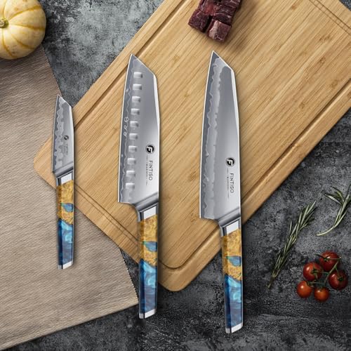 3PCS Japanese Knife Set, S35VN Powder Steel Core Chef Knives