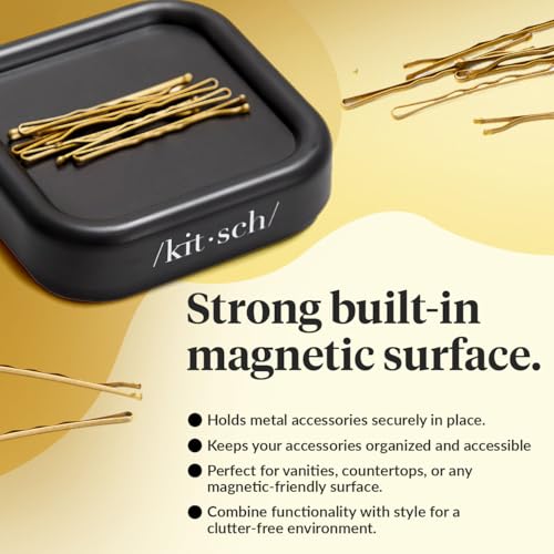 Magnetic Bobby Pin Holder - Black Hair Clip Storage Organizer