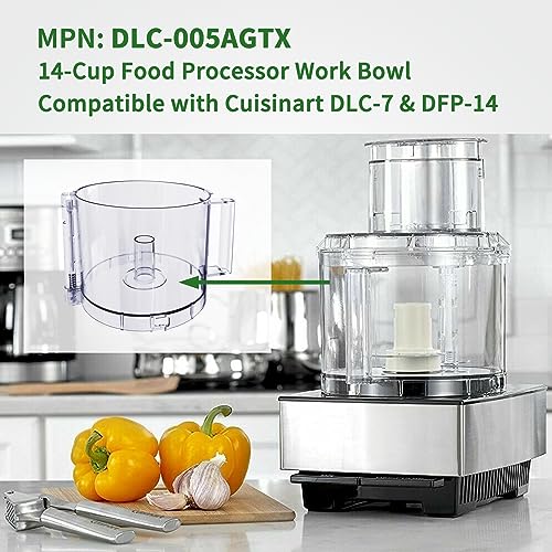 14-Cup Food Processor Work Bowl Replacement, 2-Tab Design