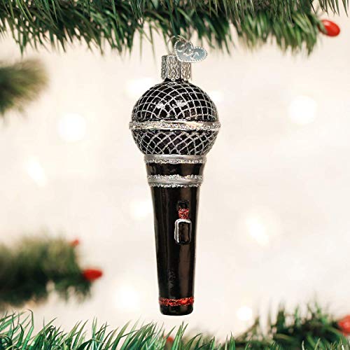 Handcrafted Glass Microphone Christmas Tree Ornament