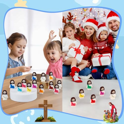 30pcs Tiny Jesus Figurines - Mini Religious Figures for Easter & Gifts