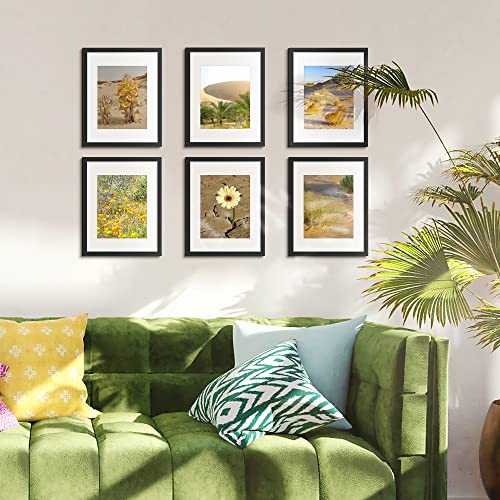 Upsimples 11x14 Picture Frame, Black Wall Decor Frame with Mat for 8x10 Photos