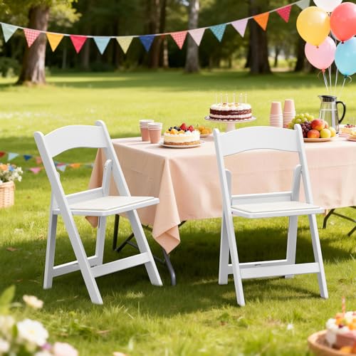Folding Chair Set of 4, Heavy Duty Padded Event Chair with Waterproof Seat
