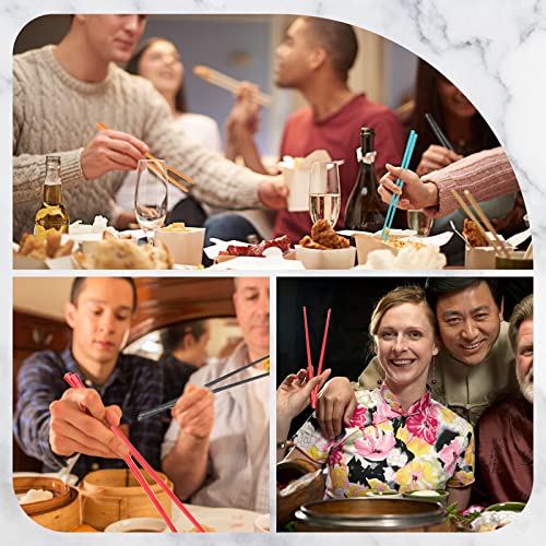 5 Pairs Reusable Fiberglass Chopsticks, 9.5-Inch Dishwasher Safe Set