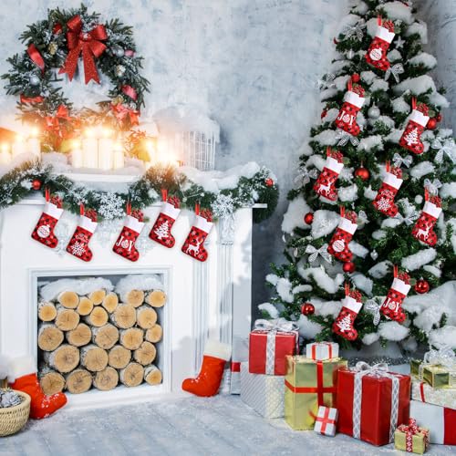 Glimin 150 Pairs Mini Buffalo Plaid Christmas Stockings 7" – Cute Style (Bulk)