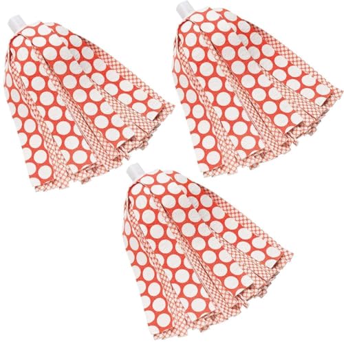 Microfiber Mop Head Refills - Machine Washable Replacement Heads (3 Pack)