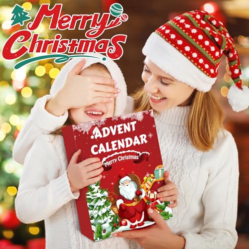 24-Day Christmas Advent Calendar with Kawaii Squishy Sensory Toys