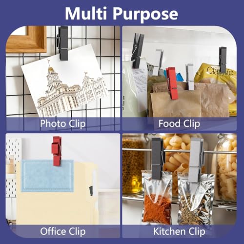 12-Piece Grid Wall Hooks for Metal Display Panels - Black Aluminum Clips