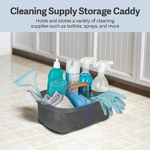 Plastic Cleaning Storage Caddy with Handle - Multipurpose Organizer Tote