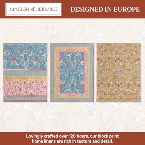 Set of 3 Cotton Kitchen Towels - 20" x 27.5" Absorbent Dish Cloths
